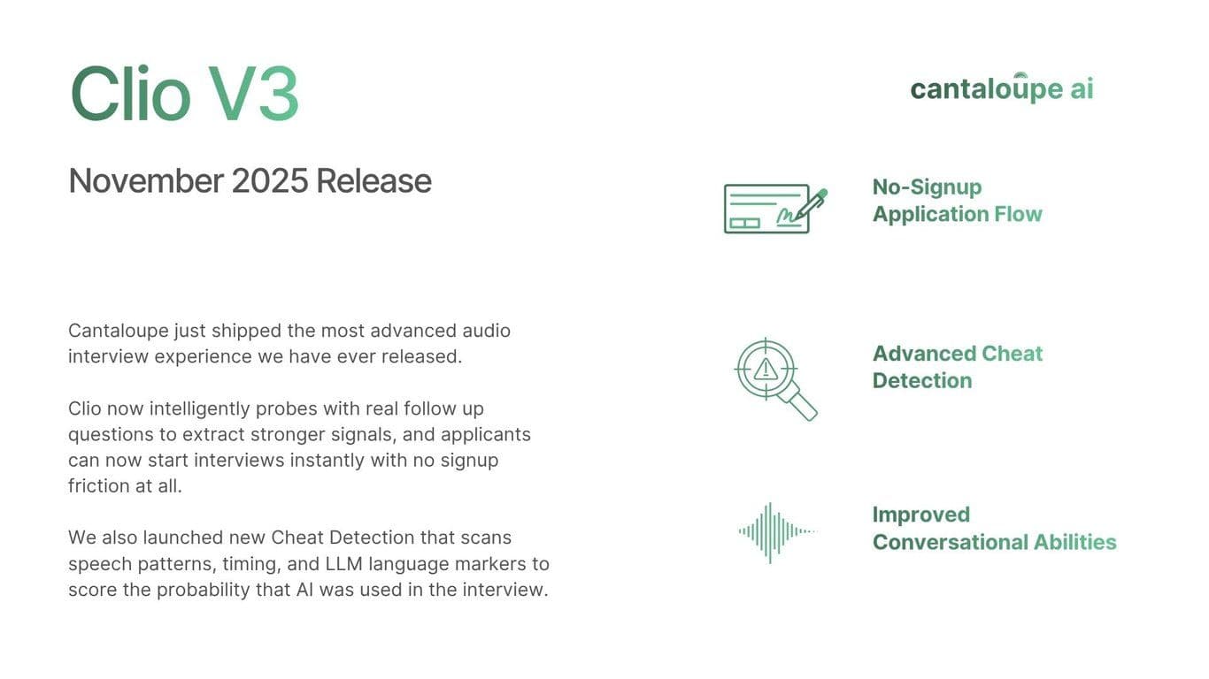 Clio V3: The New Standard for Human Signal in AI Interviews